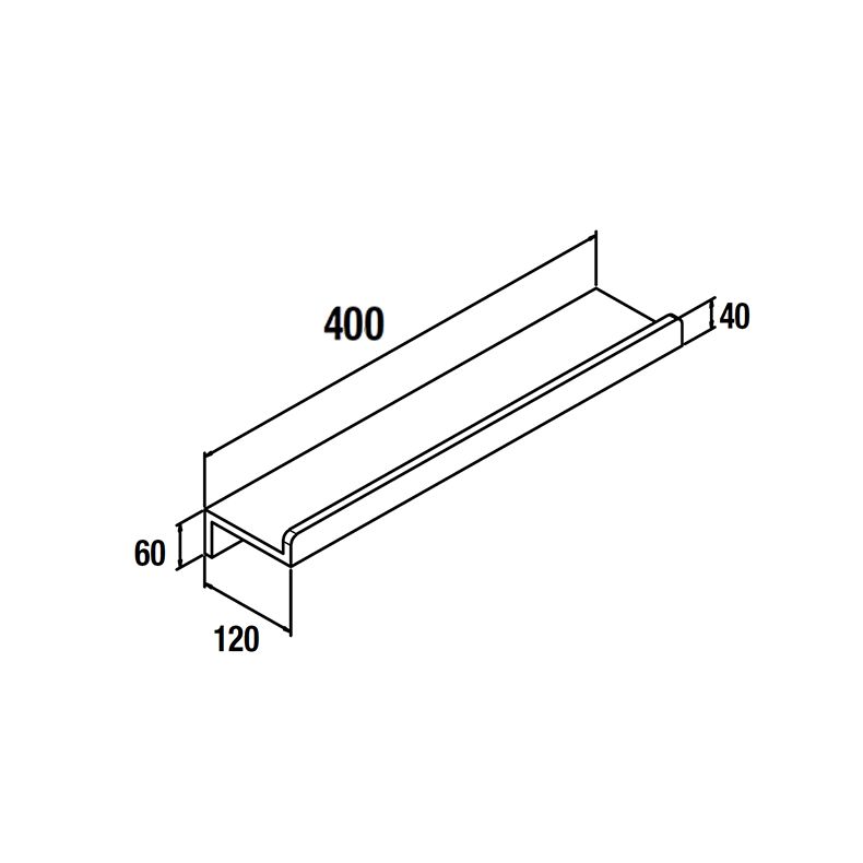 Tablette 400 solid surface Réf. 82333