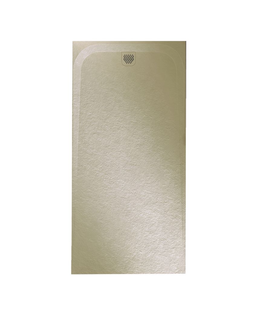 Receveur de douche Unic Slate en Akron aspect Drop 160 X 80 cm Crema réf : 53030443