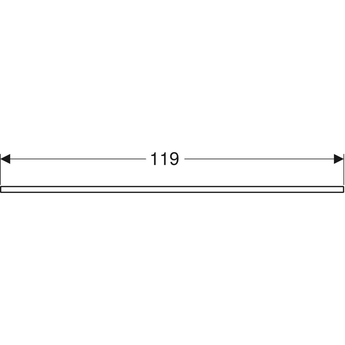 Plan pour vasque ONE découpe centre, grès-céramique, vasque en forme de coupelle, L120cm, Marbre blanc