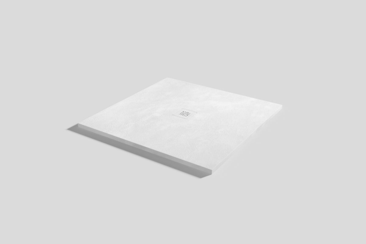 RECEVEUR BASE BETON 100 BLANCO (100x100). Bonde standard. Grille inox. Possible rebord. Découpe sur-mesure. Réf: 53009572