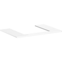 hansgrohe Xelu Q Plan stratifié 780/550 percé au centre pour lavabo Xelu Q 500/480, Blanc brillant