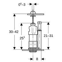 Mécanisme de cloche seul, simple touche interrompable NEMO pour Aspirambo, chromé brillant réf. 282.006.21.1