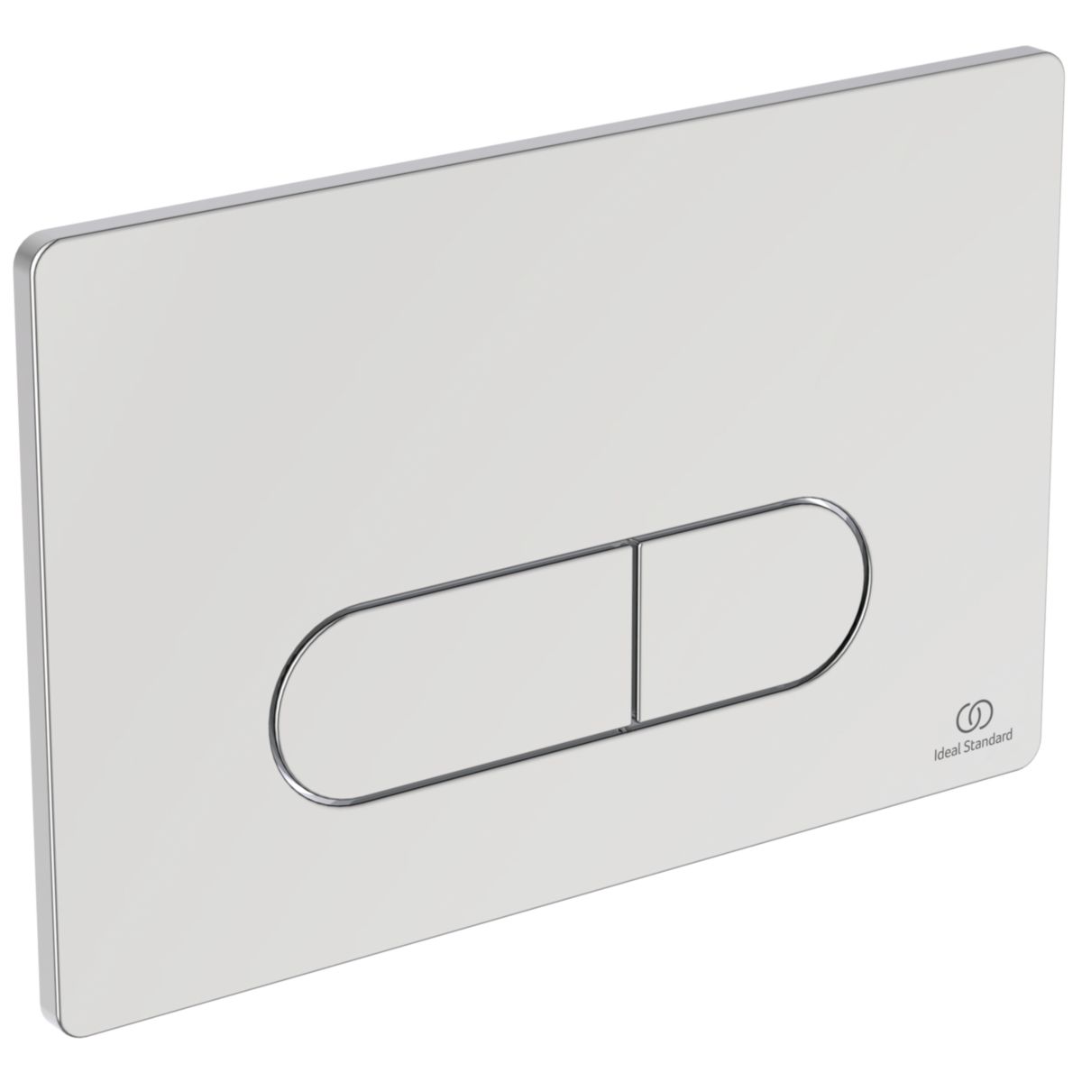 Plaque de commande mécanique Oleas M1 pour bâti-support Prosys - chrome - compatible technologie smartflush - boutons 3/6 litres - design arrondi Réf. R0117AA