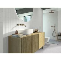 Faïence Barwolf Stripes white mat 2x14,5 cm mosaique 29,6 x 29,6 cm KIT-23000