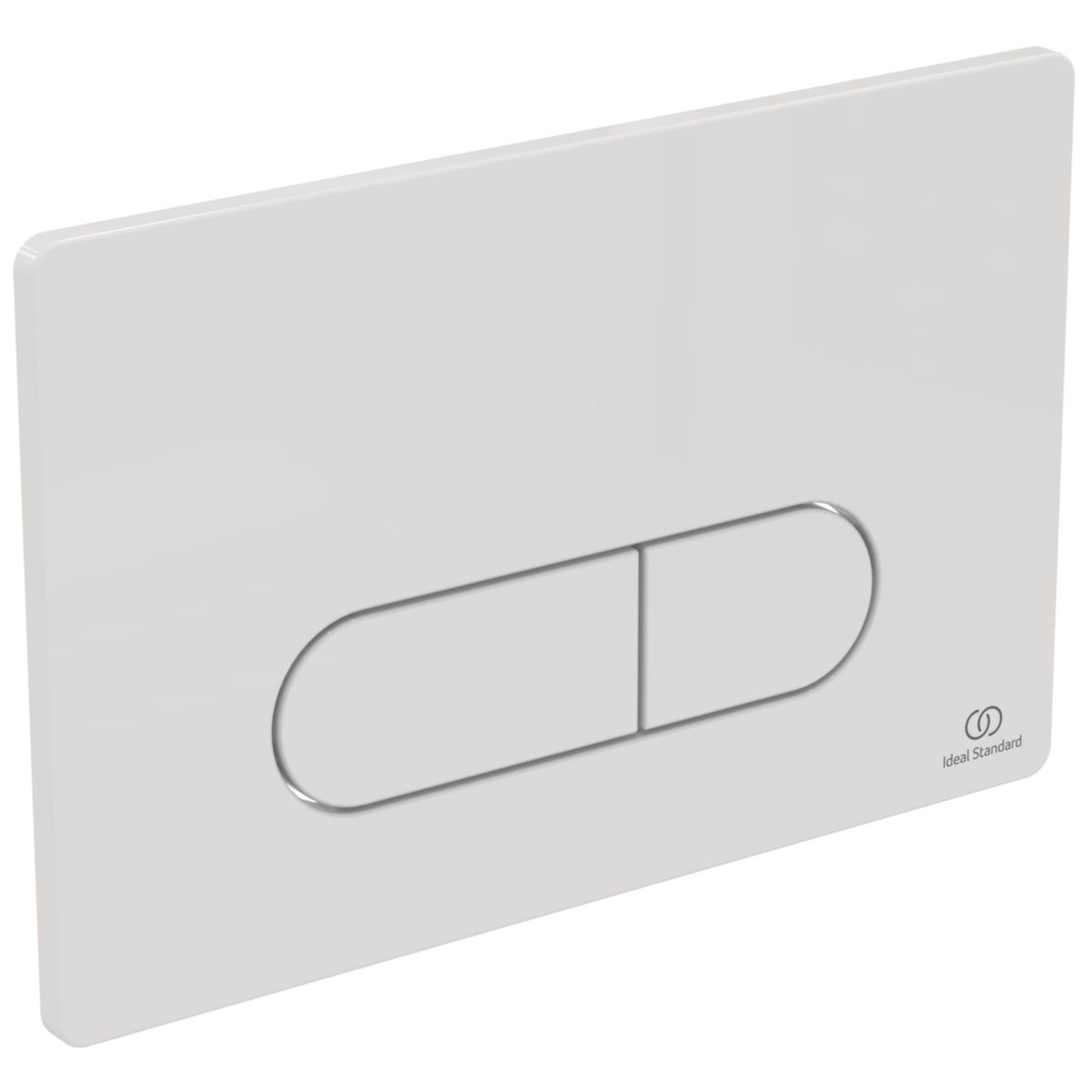 Plaque de commande pneumatique Oleas P1 pour bâti-support Prosys - blanc - boutons 3/6 litres - design arrondi Réf. R0116AC