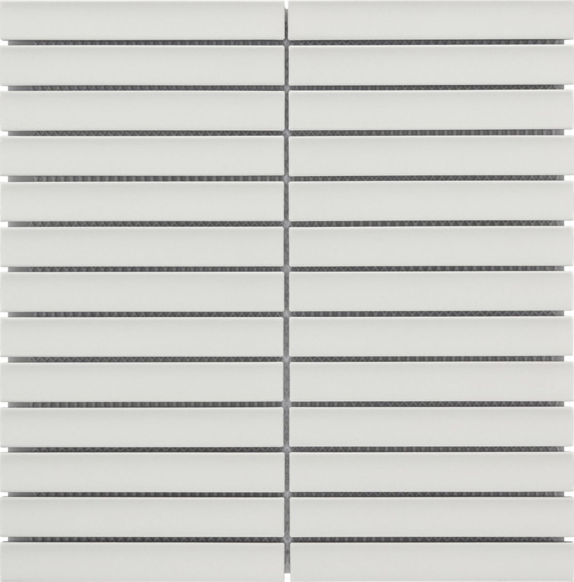 Faïence Barwolf Stripes white mat 2x14,5 cm mosaique 29,6 x 29,6 cm KIT-23000