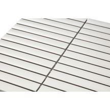 Faïence Barwolf Stripes white mat 2x14,5 cm mosaique 29,6 x 29,6 cm KIT-23000