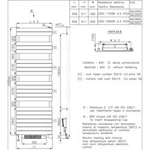 Sèche-serviettes  électrique Alterna Concerto avec soufflerie 2 H: 1520 L: 606 1000 + soufflant 1000W blanc