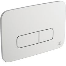 Plaque de commande pneumatique Oleas P3 pour bâti-support Prosys - chrome mat arrondi - boutons 3/6 litres - design arrondi Réf. R0124JG