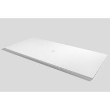 RECEVEUR BASE SLATE 100 BLANCO (100x100). Bonde standard. Grille inox. Possible rebord. Découpe sur-mesure. Réf: 53001035