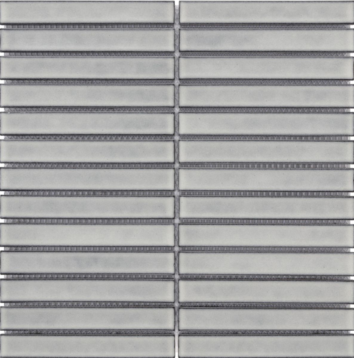 Faïence Barwolf Stripes haze grey glossy 2x14,5 cm mosaique 29,6 x 29,6 cm KIT-23003