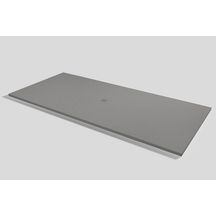 RECEVEUR BASE SLATE 100 CEMENTO (100x100). Bonde standard. Grille inox. Possible rebord. Découpe sur-mesure. Réf: 53001037