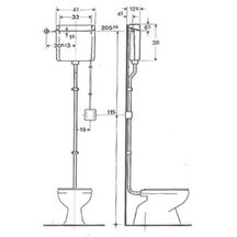 Réservoir 6 / 9 litres à déclenchement pneumatique Réf. 123.701.11.1