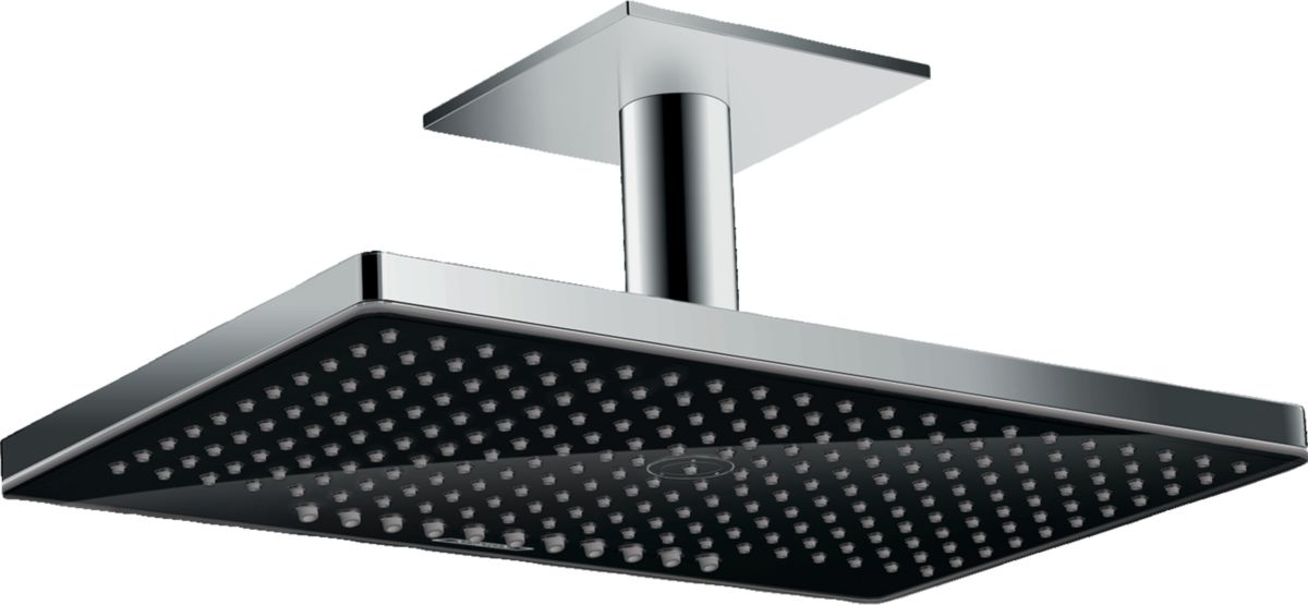 hansgrohe Rainmaker Select Factice Douche de tête 460 2jet avec raccord plafond, Noir/Chromé