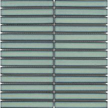 Faïence Barwolf Stripes aquamarine blue glossy 2x14,5 cm mosaique 29,6 x 29,6 cm KIT-23004