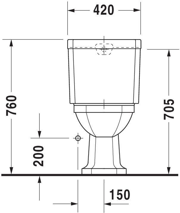 Cuvette fc sortie verticale ''1930'' blanc réf. 227010000