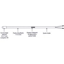 Cordon chauffant 150 watts 4 ML-3 ML chauffant avec thermostat réf. CSC2K-30