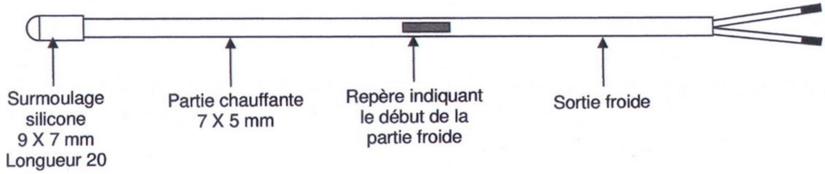 Cordon chauffant 150 watts 4 ML-3 ML chauffant avec thermostat réf. CSC2K-30