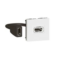 Legrand - prise HDMI type A version 1.4 préconnectorisée Mosaic 2 Modules - blanc Réf. 078979L