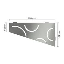 Tablette design Curve acier inox brossé SHELF-E-S3 154x295mm Réf. SES3D6EB