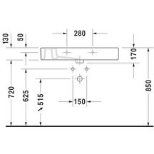 Lavabo 85 vero blanc réf. 329850000