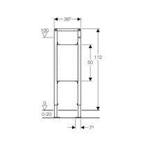 Bâti-support DUOFIX PLUS pour barre de relevage, hauteur 112cm réf. 111790001