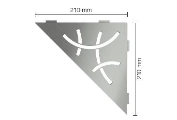 Tablette design Curve acier inox brossé SHELF-E-S1 210x210mm Réf. SES1D6EB