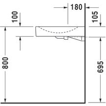 Lavabo 58 architec h70 blanc réf. 443580008