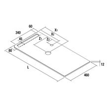 Plan de toilette avec porte-serviettes 12mm d'épaisseur 1401-1801 Solid Surface Blanc Mat Réf. 24467