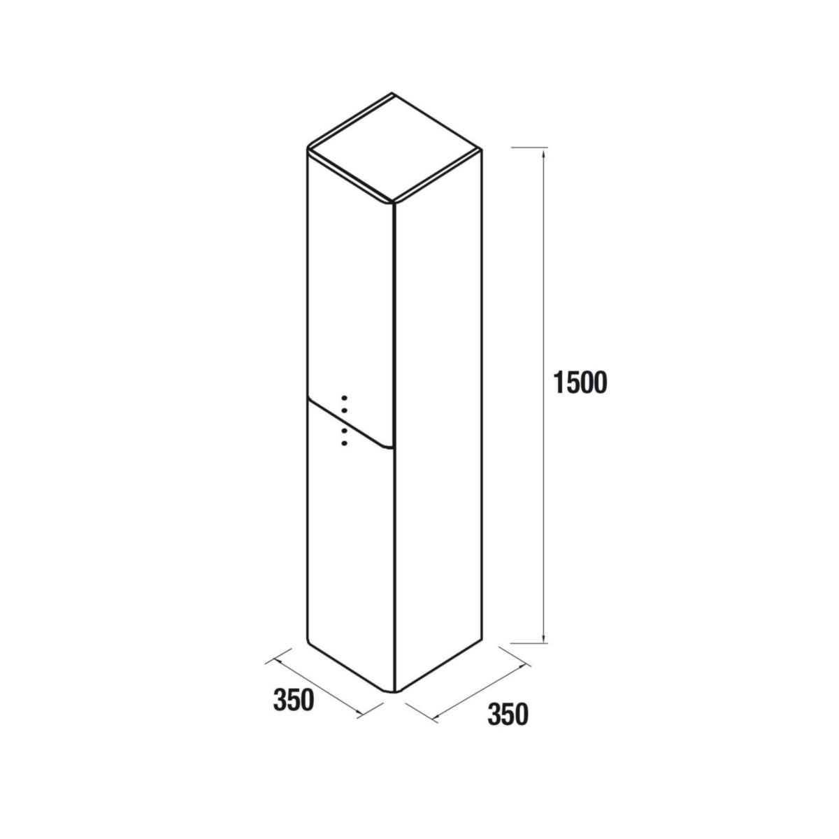 Colonne 2 portes réversible UNIIQ H.150 x L.35 x P.35 cm finition anthracite mat  Réf.24691