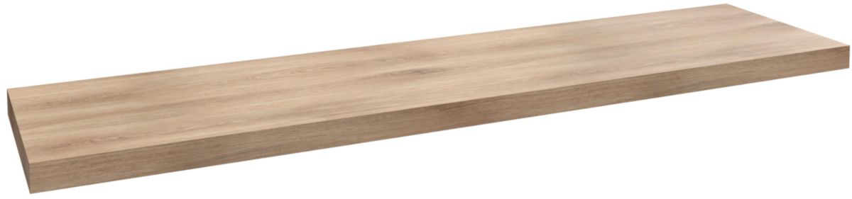 Table Parallel L 1800 mm sans découpe chêne Québec réf. EB52-1800-E10