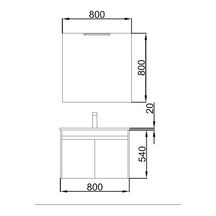 Meuble NEXY 800 portes gris mat Réf. 85457