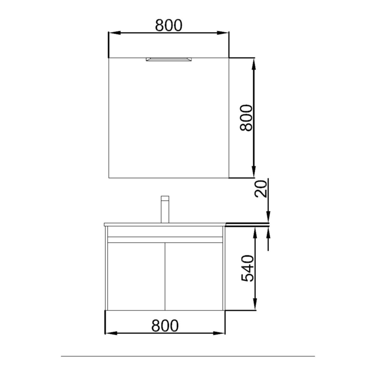 Meuble NEXY 800 portes gris mat Réf. 85457