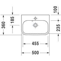 Lave mains pour meuble 50 cm Happy D.2 blanc Réf. 710500000