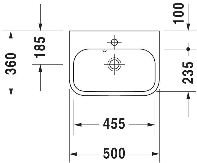 Lave mains pour meuble 50 cm Happy D.2 blanc Réf. 710500000