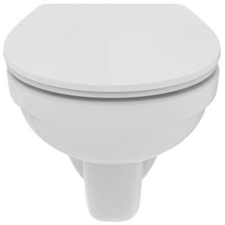 Pack WC suspendu ULYSSE sans bride en porcelaine vitrifiée avec abattant thermodur frein de chute Réf. P027001