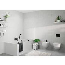 Mitigeur bidet avec tirette et vidage synthétique Noir mat Vernis Shape  Réf. 71211670