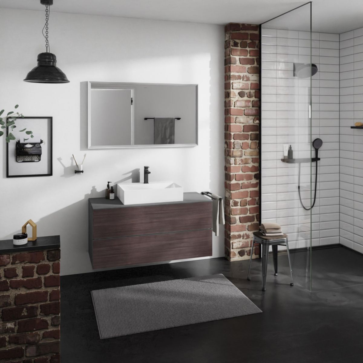 hansgrohe Xevolos E Lavabo à poser 600/480 sans trop plein, percé pour robinet, SmartClean, Blanc