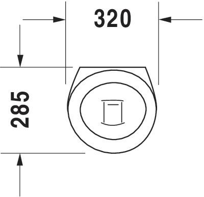 Urinoir sans mouche, 32 x 28,5, alimentation et évacuation cachées, action siphonique, fixations incluses, version sans couvercle, Blanc Réf. 0834320000