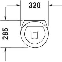 Urinoir sans mouche, 32 x 28,5, alimentation et évacuation cachées, action siphonique, fixations incluses, version pour couvercle, Blanc Réf. 0835320000