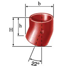 Coude SMU S 22° fonte diamètre nominal 100mm Réf. 156598 PAM