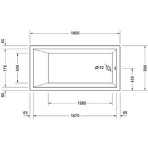 Baignoire starck 1800x900mm blanc réf. 700050000000000