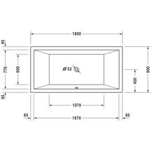 Baignoire starck 1800x900mm blanc réf. 700056000000000