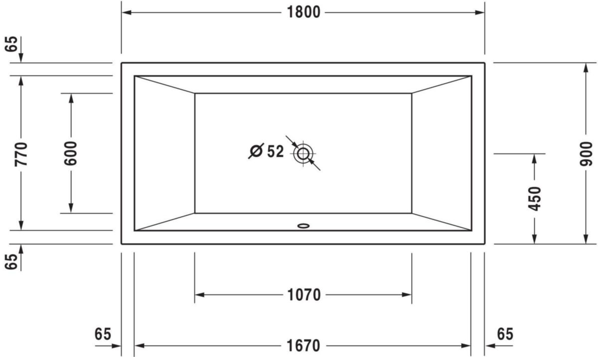 Baignoire starck 1800x900mm blanc réf. 700056000000000