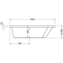 Baignoire paiova 1800 x 1400 mm blanc Réf. 700217000000000