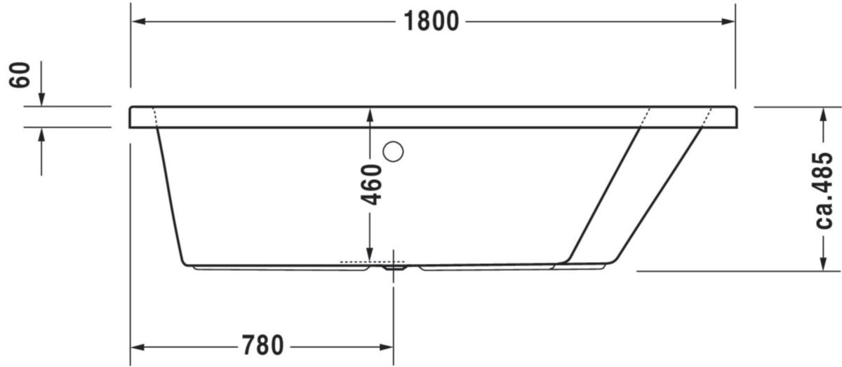 Baignoire paiova 1800 x 1400 mm blanc Réf. 700217000000000