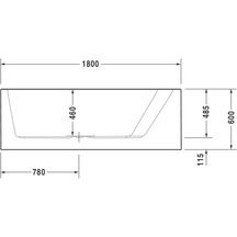 Baignoire paiova 1800 x 1400 mm blanc Réf. 700269000000000