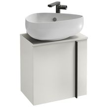 Meuble sous lave-mains 45 cm gauche chêne tranché réf. EB3045G-E73