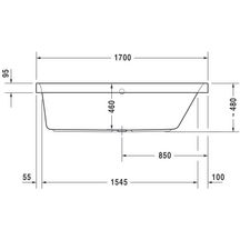 Baignoire Happy D2 1700x700mm blanc a encastrer angle droit réf. 700324000000000