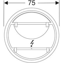 Miroir LED Geberit Option Round, avec éclairage indirect et indirect, diamètre 75cm